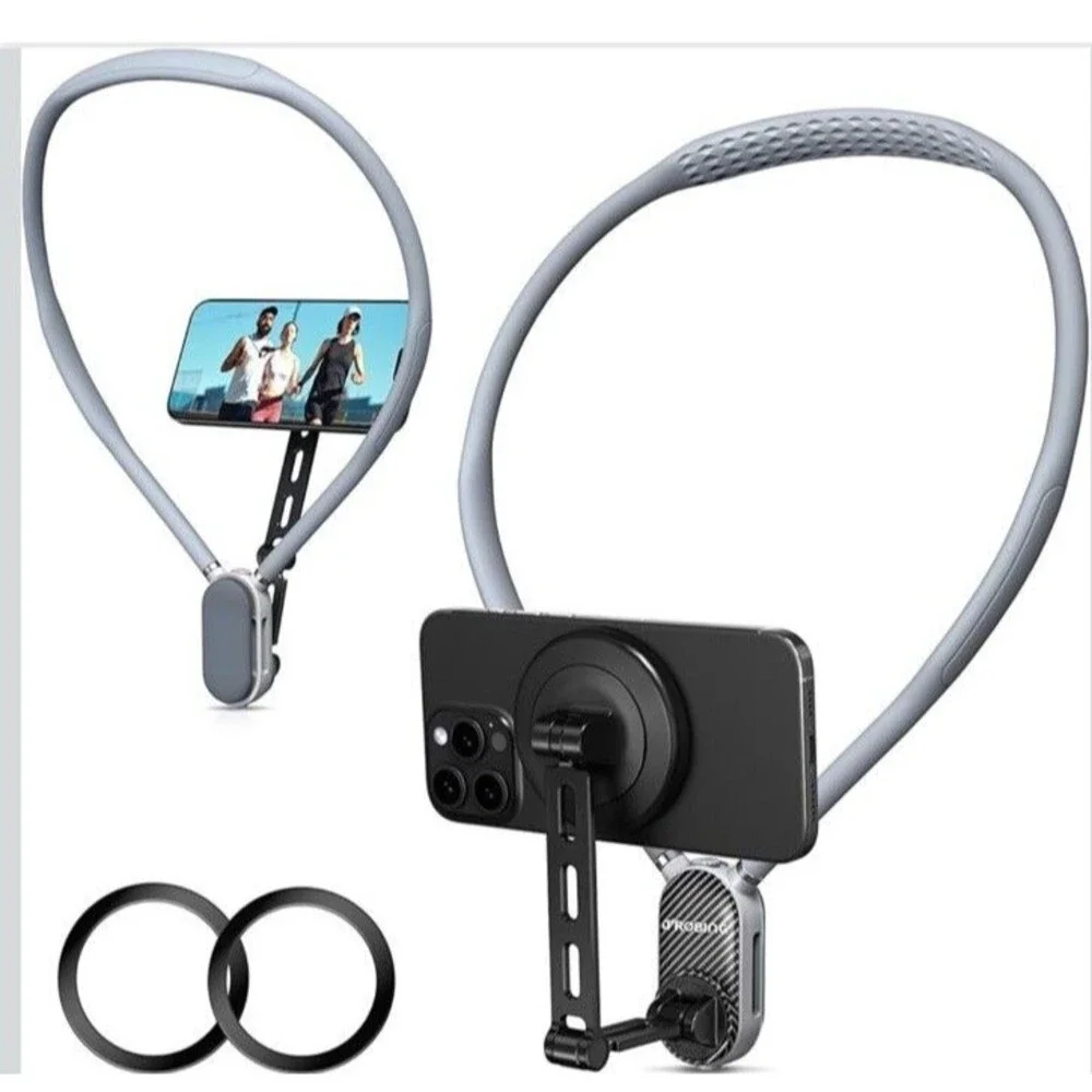 Magnetic Neck Holder for Action Camera & Phone, Hands Free Tripod GP-16(Black)